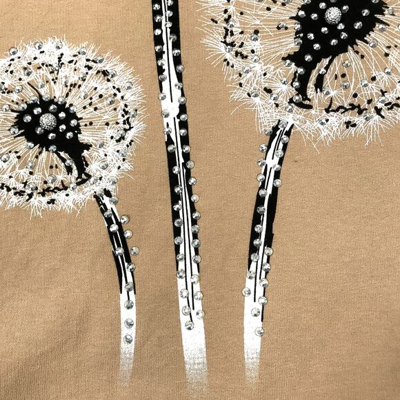 MODA LUCIDO Italian Hoodie Women L Crystal Embroidered Fairy Boho Retro Y2K NWT - Picture 6 of 10